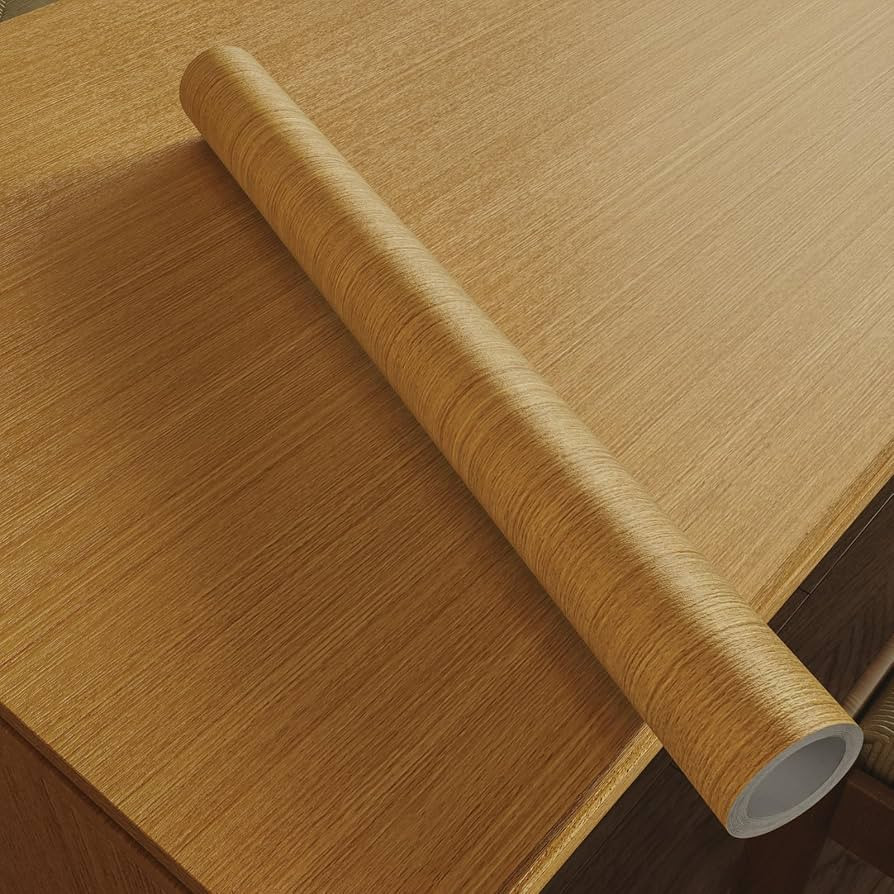 Abyssaly Wood Grain Look Oak Contact Paper - Light Wooden Peel and Stick Countertops - Removable ... | Amazon (US)