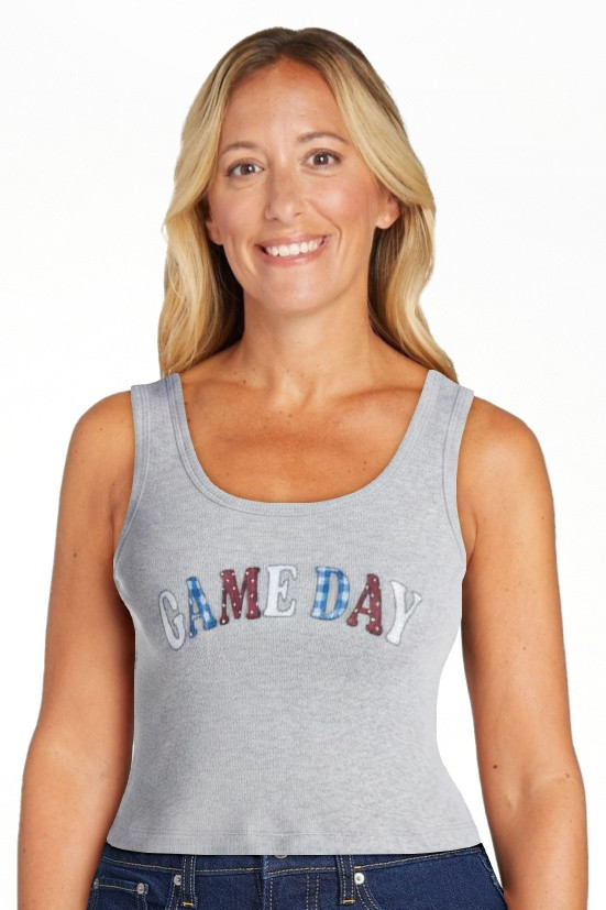 No Boundaries Ribbed Graphic Game-Day Tank Top, Women's and Women's Plus Sizes XXS-4X | Walmart (US)