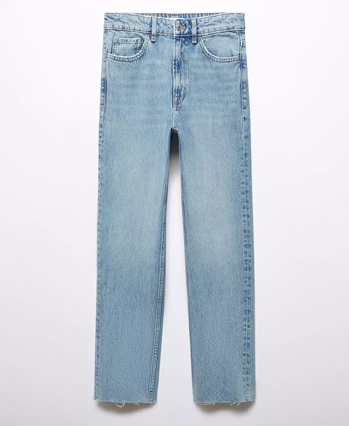 Women's Straight-Fit Cropped Jeans | Macy's