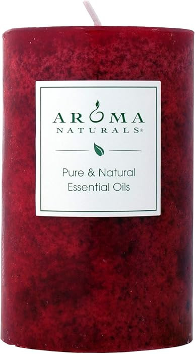 Aroma Naturals Holiday Orange, Clove and Cinnamon Essential Oil Scented Pillar Candle, Warm Spice... | Amazon (US)