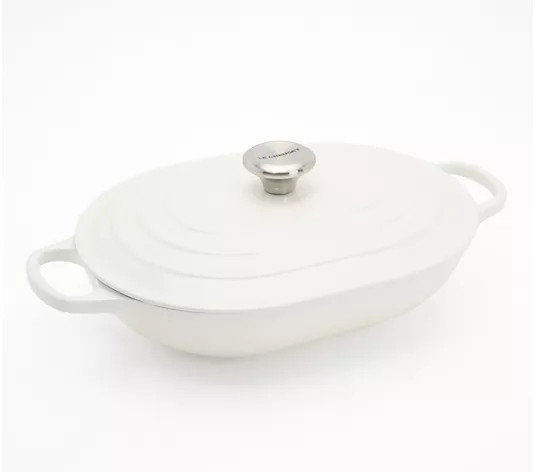 Make Your Selection: Le Creuset 3.75-qt Signature Cast-Iron Oval Casserole w/Lid | QVC