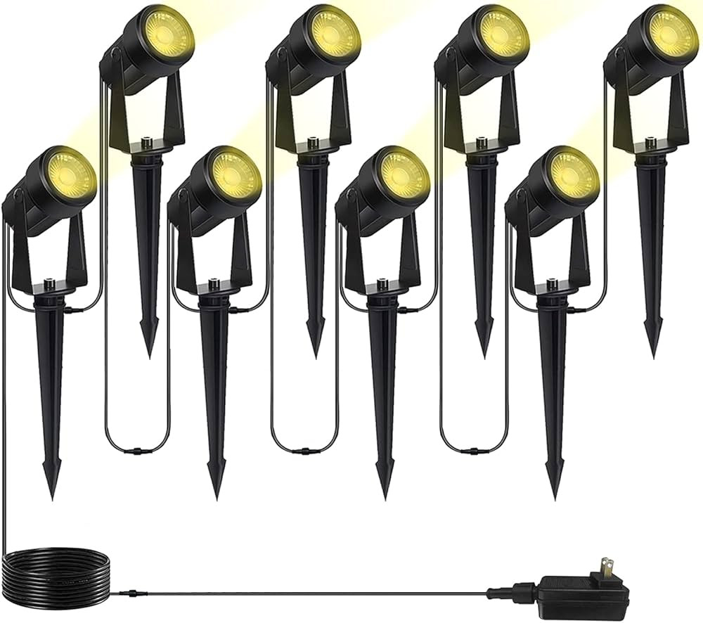 SUNTHIN Outdoor Landscape Lighting, 8 Pack LED Spot Lights Kit for Garden, Yard, House, Lawn, Tre... | Amazon (US)