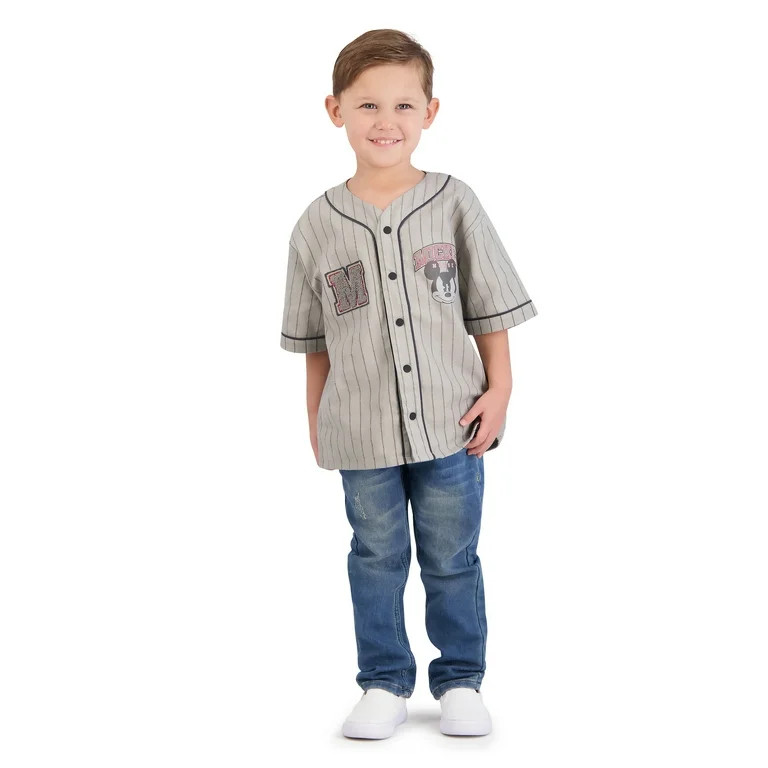 Mickey Mouse Toddler Boy Baseball Shirt, Sizes 12M-5T | Walmart (US)