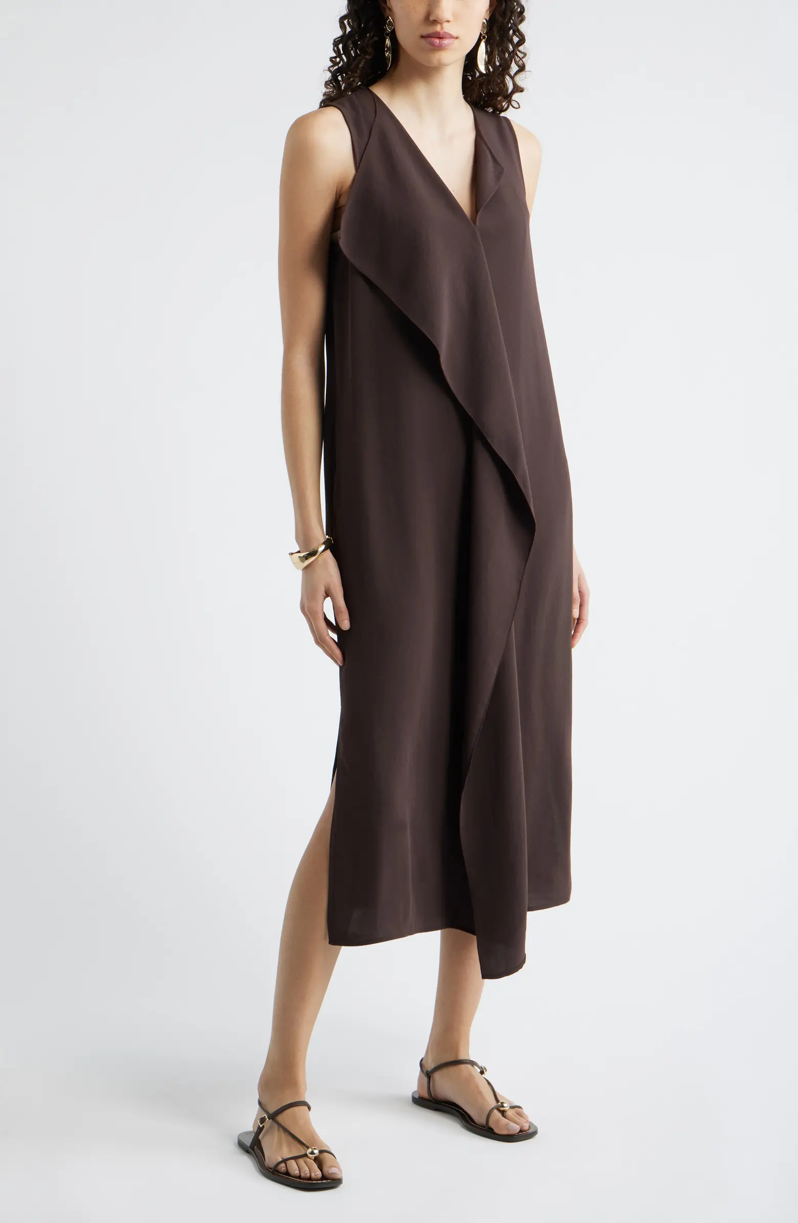 Ruffle Front Sleeveless Dress | Nordstrom