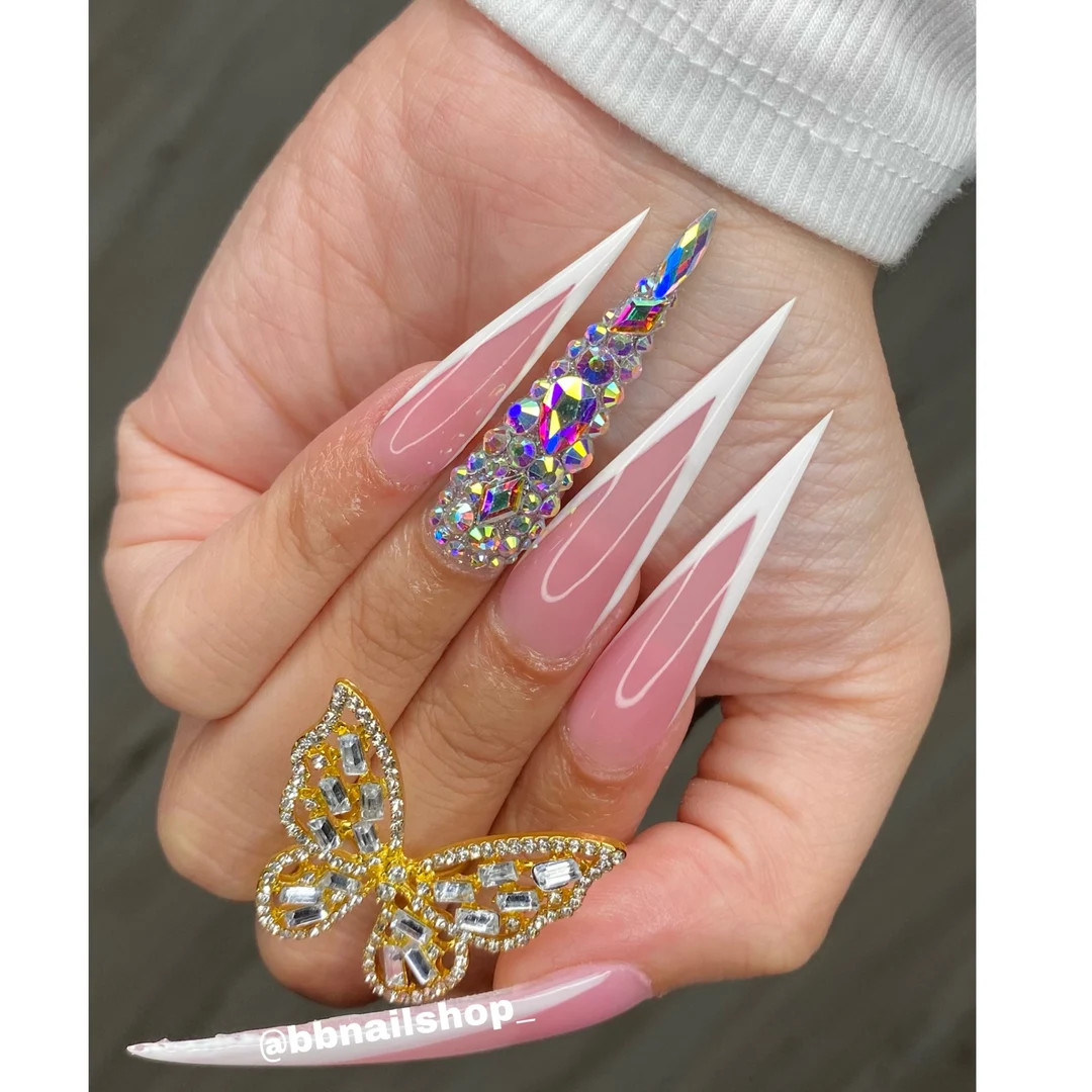 White V-french Set W/bling - Etsy | Etsy (US)