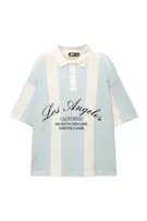 Striped STWD knit polo shirt | PULL and BEAR UK