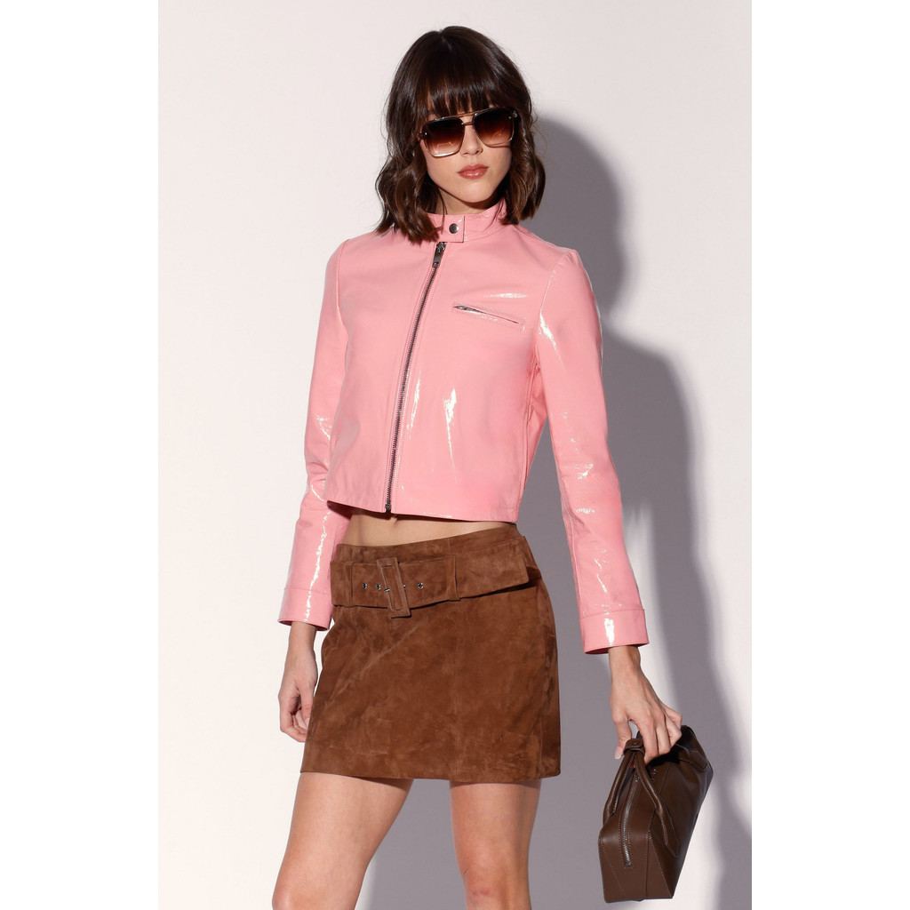 Walter Baker Vivian Leather Skirt in Chestnut Suede at Nordstrom, Size 0 | Nordstrom