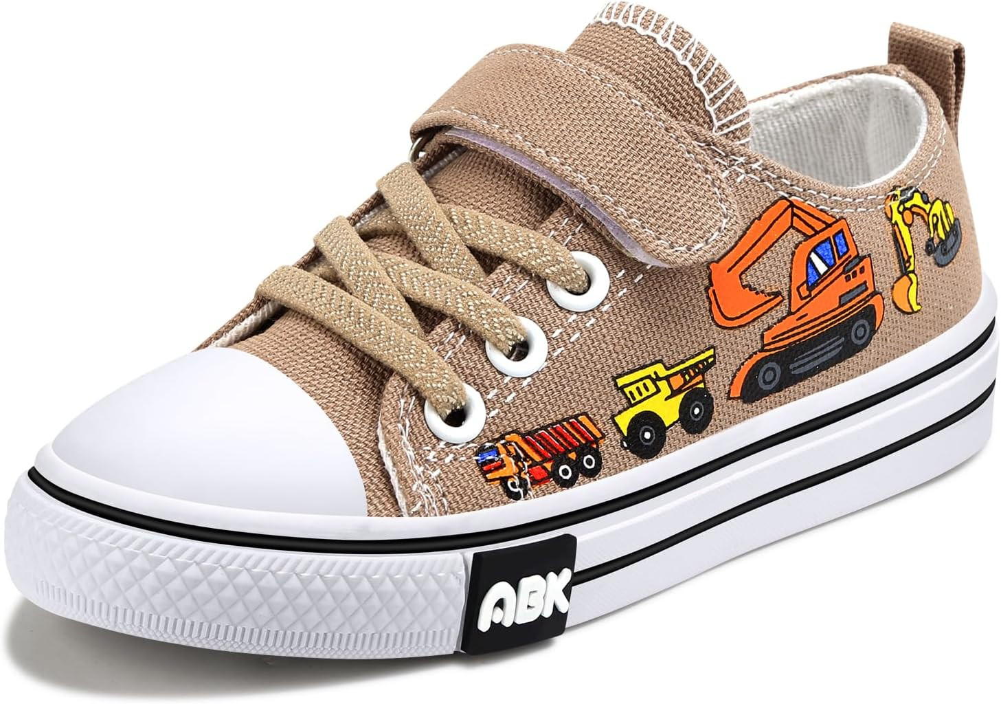 Toddler Boys Girls Slip On Canvas Sneakers Cartoon Dinasour Printed Little Kid Unisex Adjustable Strap Walking Shoes Lazy Shoes with Hook and Loops | Amazon (US)