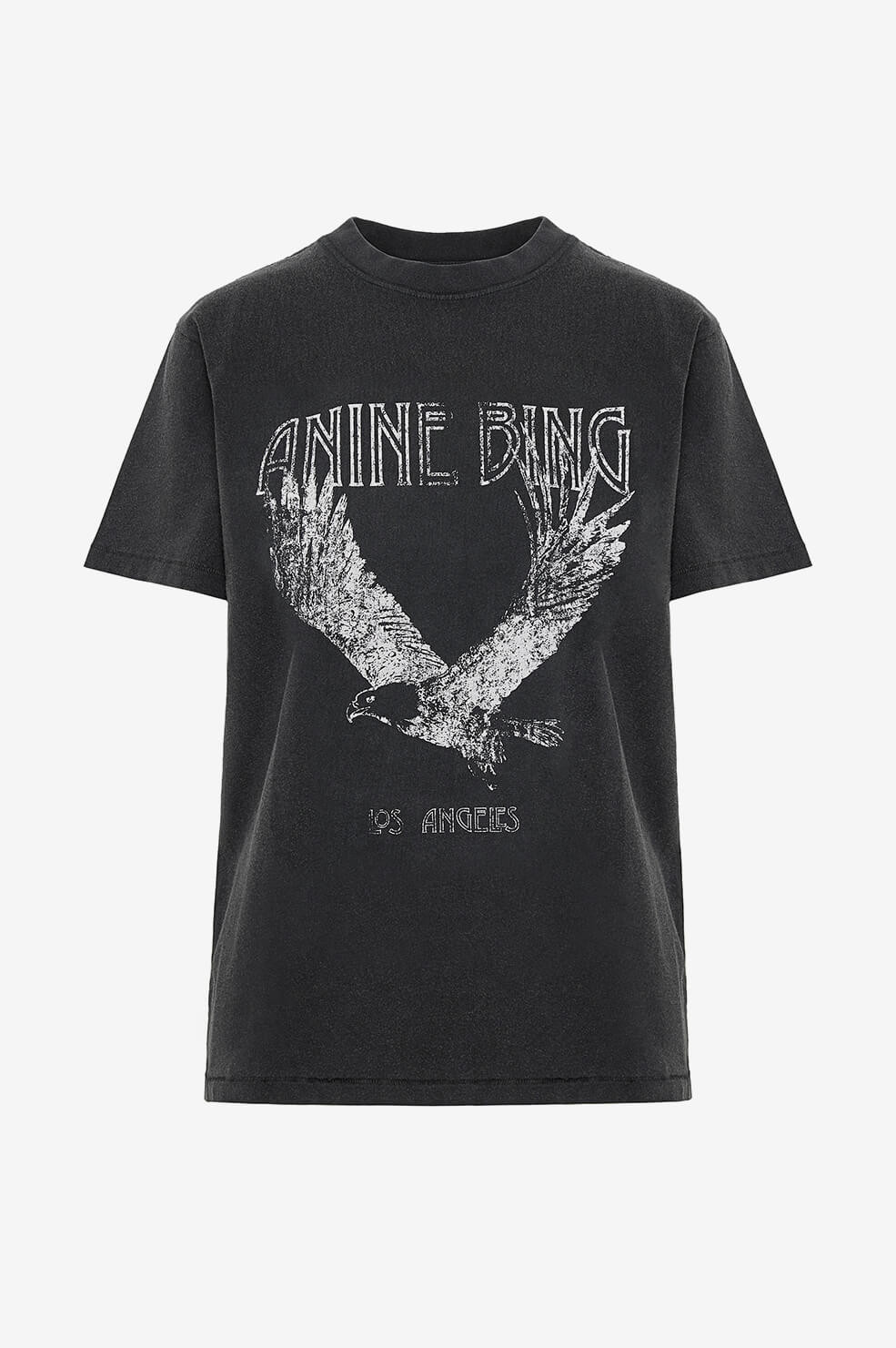 Lili Tee Eagle - Washed Black | Anine Bing