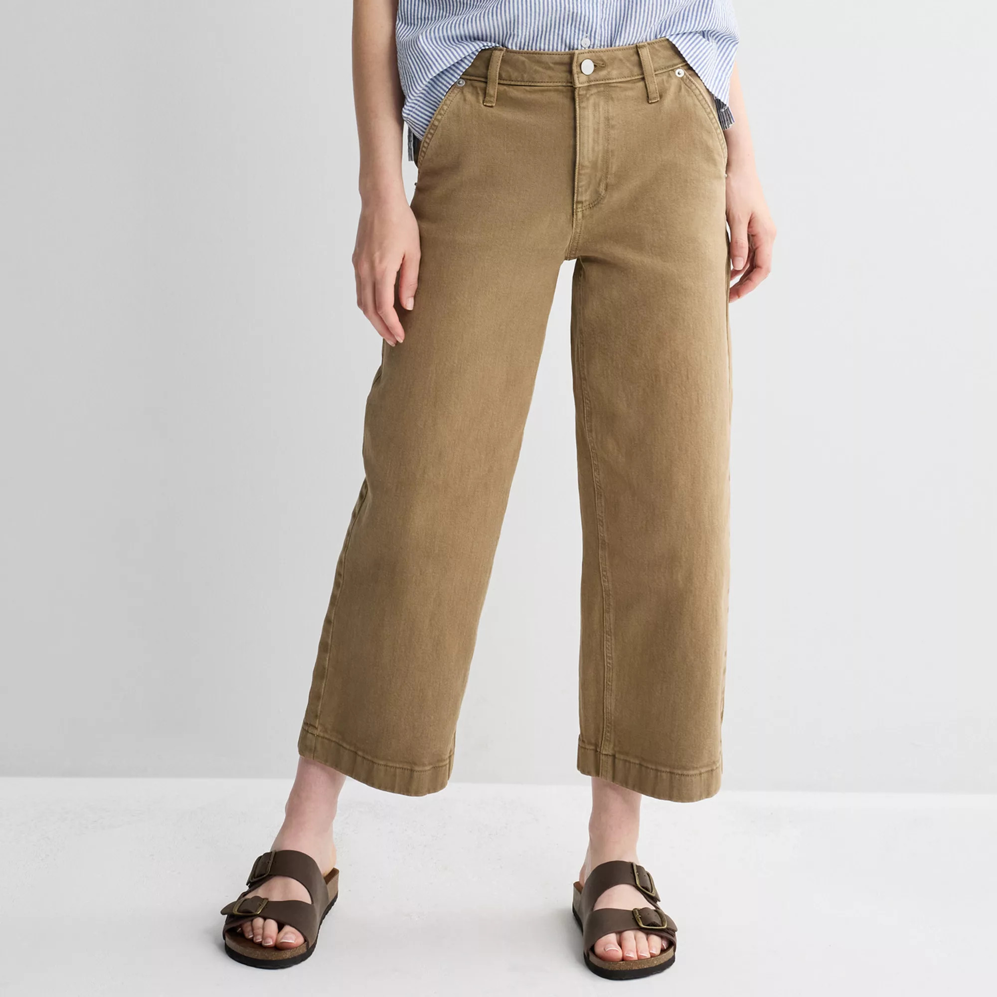 Women's Sonoma Goods For Life® High Rise Trouser Ankle Jeans, Size: 10, Light Blue | Kohl's