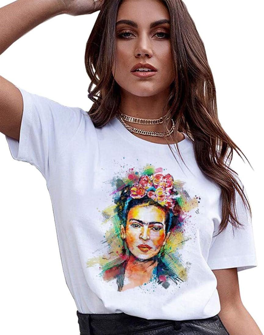Cute T Shirt Women Summer White Short Sleeve Tops Clothes | Amazon (US)