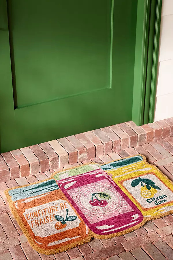 Jam Jars Shaped Coir Printed Doormat | Anthropologie (US)