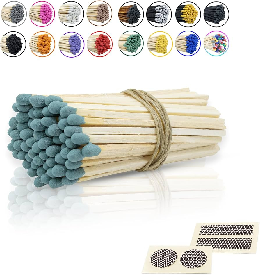 4" Inch Long Wooden Refill Matchsticks with Strike Stickers - Safety Matches Wholesale Bulk Loose... | Amazon (US)