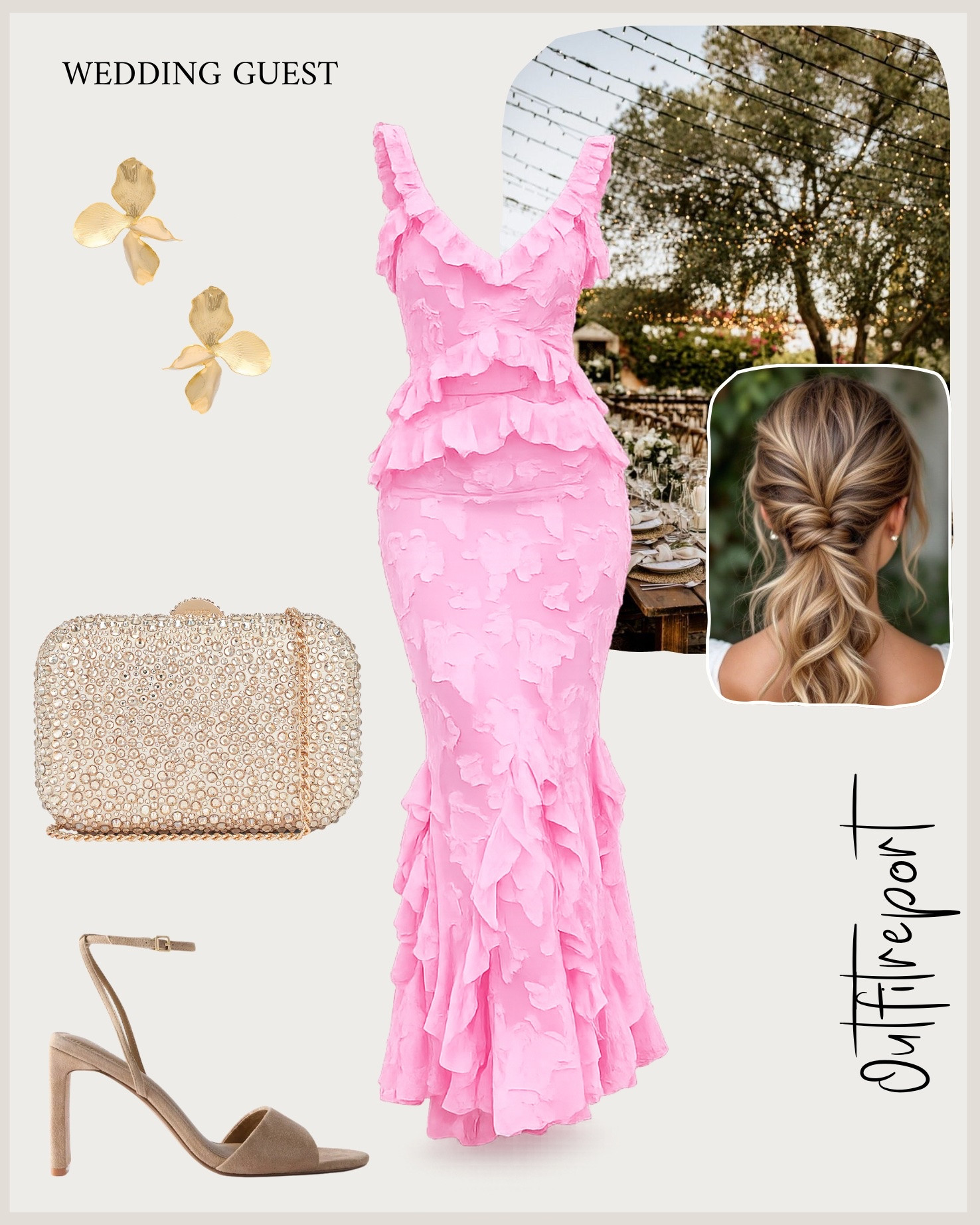 Pink wedding guest dress 

#LTKsummer #LTKspring #LTKwedding