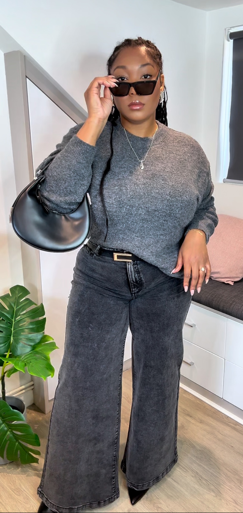 Fall outfit day 5/7
Original jeans are from Fashion Nova search for coming back for more wide leg jeans