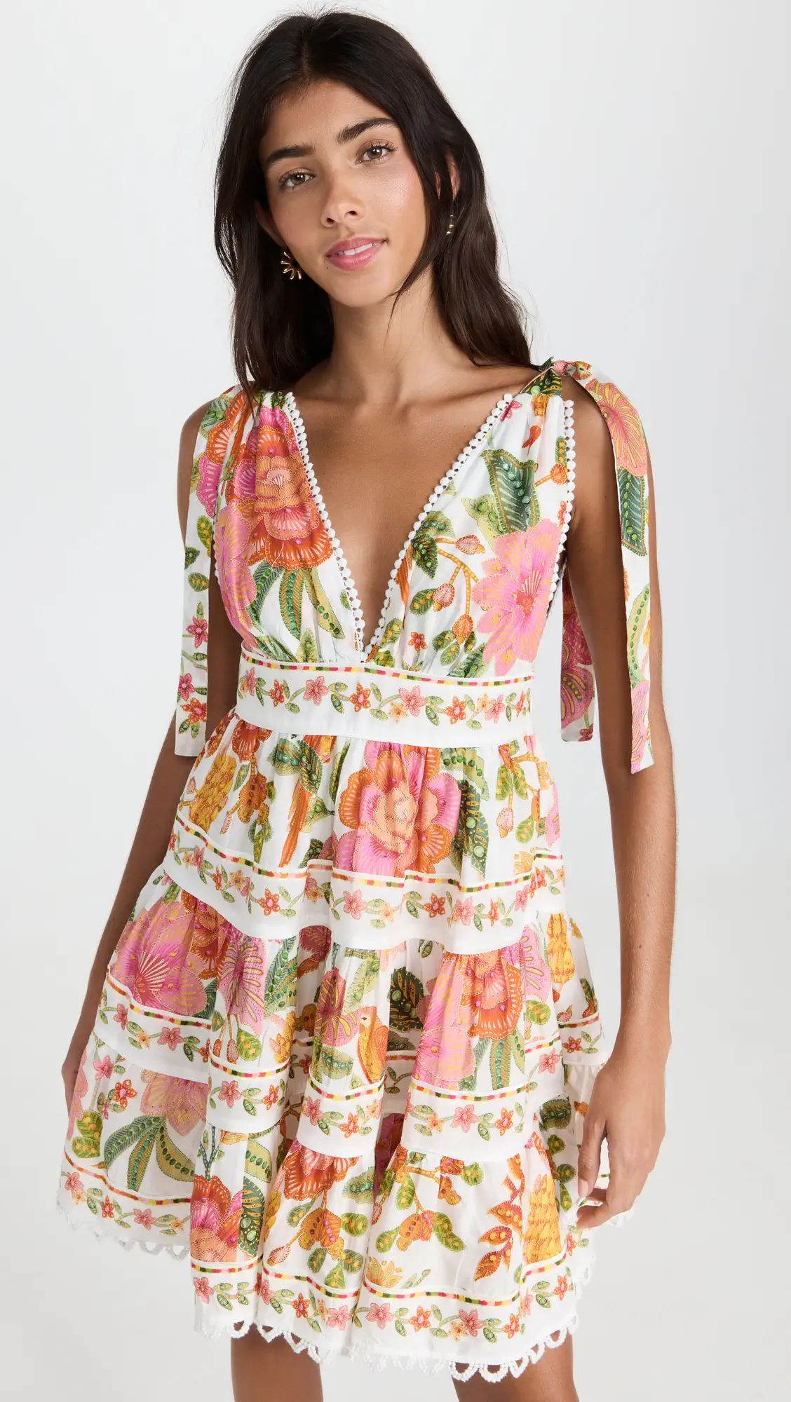 FARM Rio Macaw Bloom Off-White Mini Dress | Shopbop | Shopbop