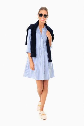 Blue Stripe Royal Shirt Dress | Tuckernuck (US)