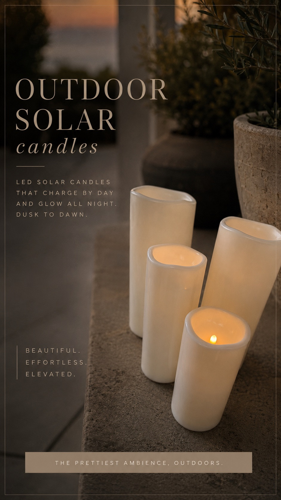 Must grab! I even got for inside! Solar candles that are led + waterproof and the best color tone I have seen! Dawn to dusk and gorgeous! I’m obsessed ✨🕯️


Outdoor decor. Patio. Led. Candles.

#LTKSeasonal #LTKSaleAlert #LTKHome