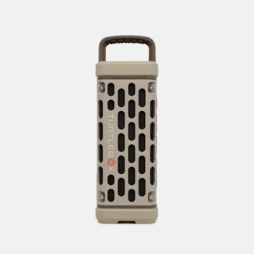 Turtlebox Ranger: Loud! Outdoor Portable Bluetooth 5.4 Speaker | Rugged, Waterproof, Ultra-Portable | Plays to 105db, Deep Bass, Shockproof, Unlimited Pairing for Full Stereo Experience, Tan | Amazon (US)
