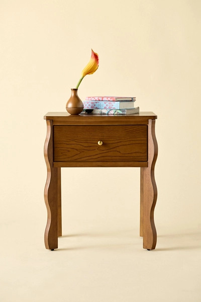 Sylvie Squiggle Wood Storage Nightstand | Urban Outfitters (US and RoW)