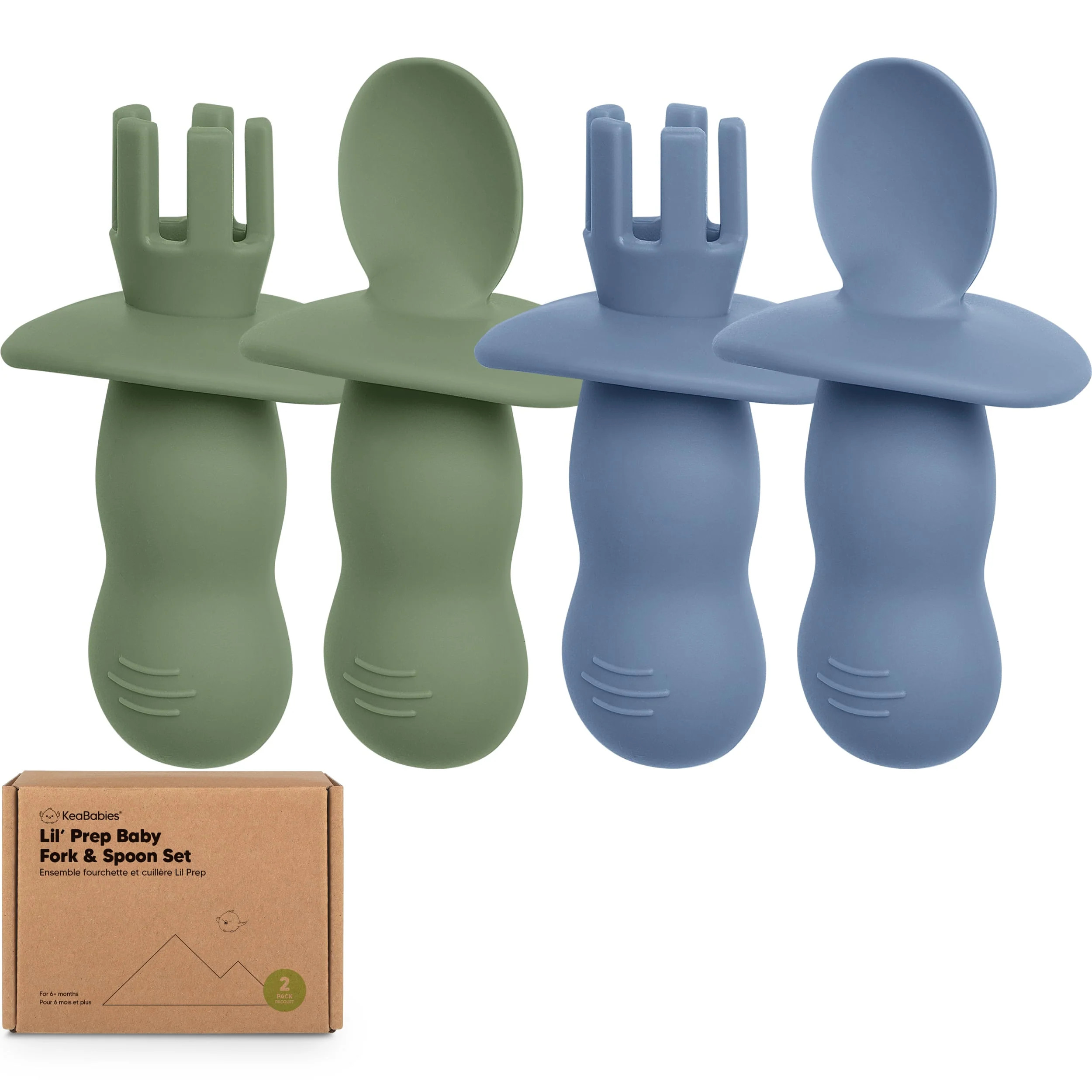 2-Sets Lil\u2019 Prep Baby Fork & Spoon | KeaBabies