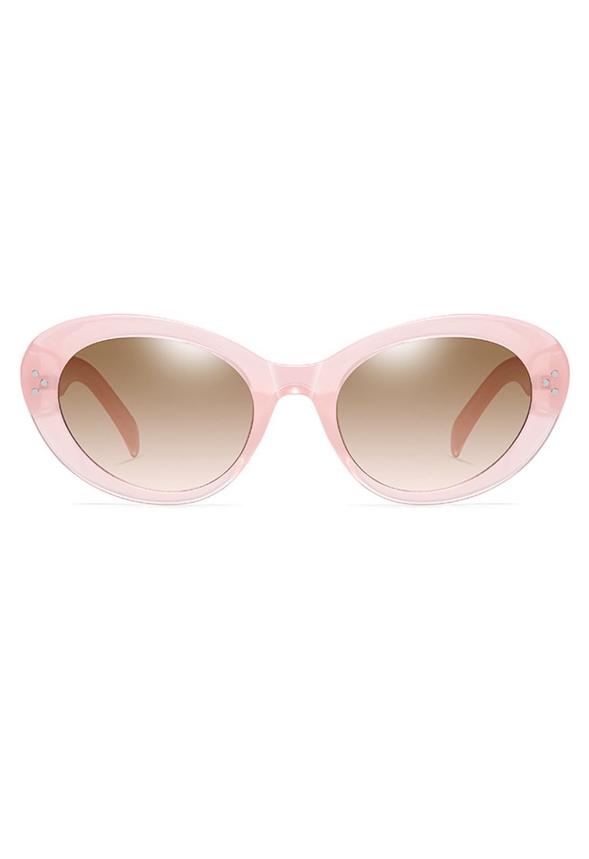 Retro Full Rim Cat-Eye Sunglasses in Pink | Chicwish