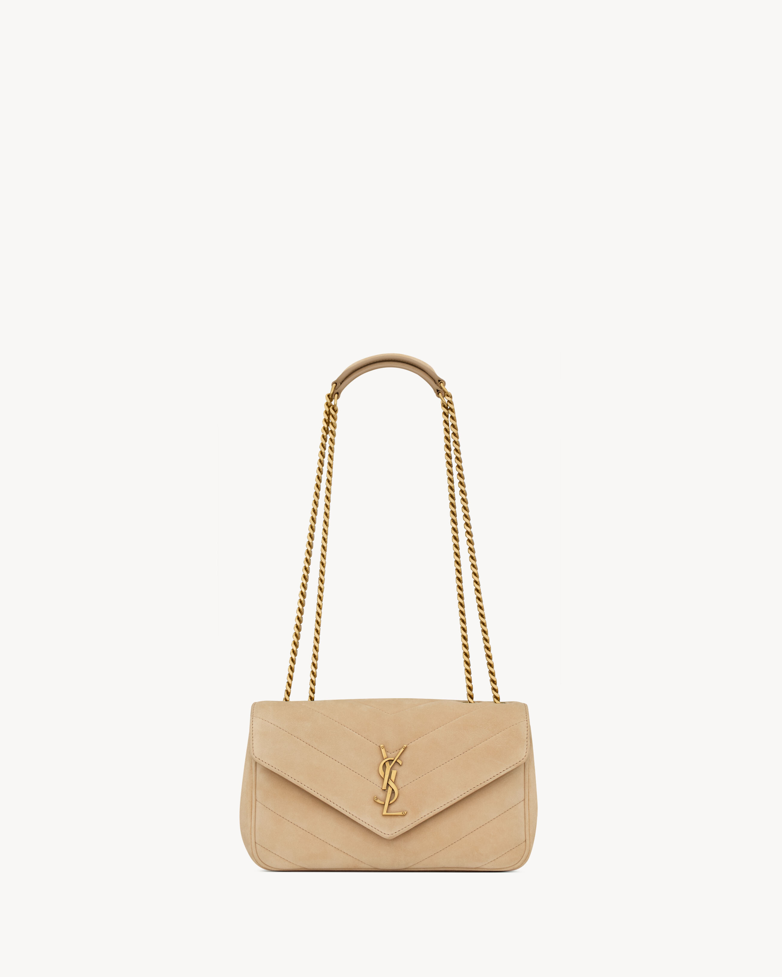 Borsa LOULOU piccola in suede MATELASSÉ | Saint Laurent Inc. (Global)