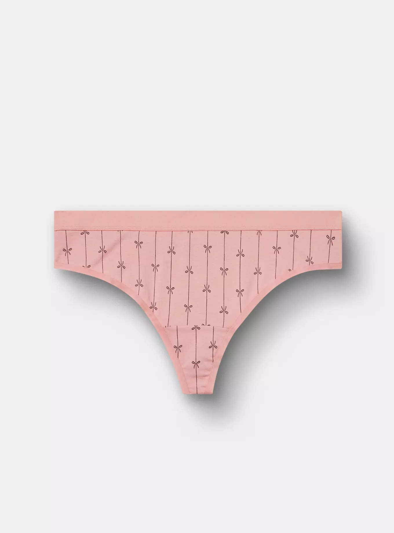 Comfort Elastic Cotton Mid-Rise Thong Panty | Torrid (US & Canada)