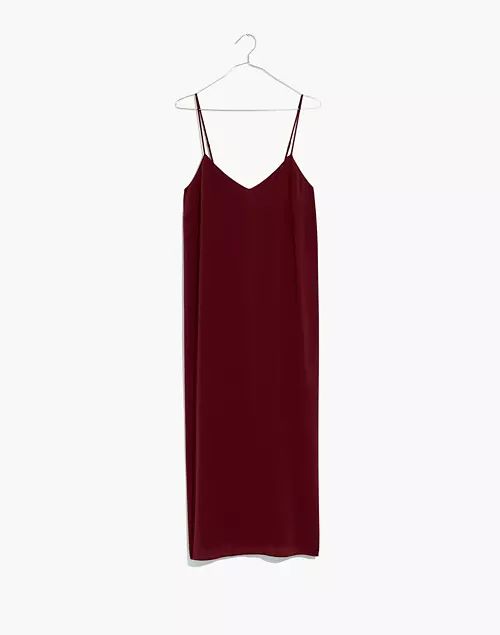 Silk Side-Slit Slip Dress | Madewell