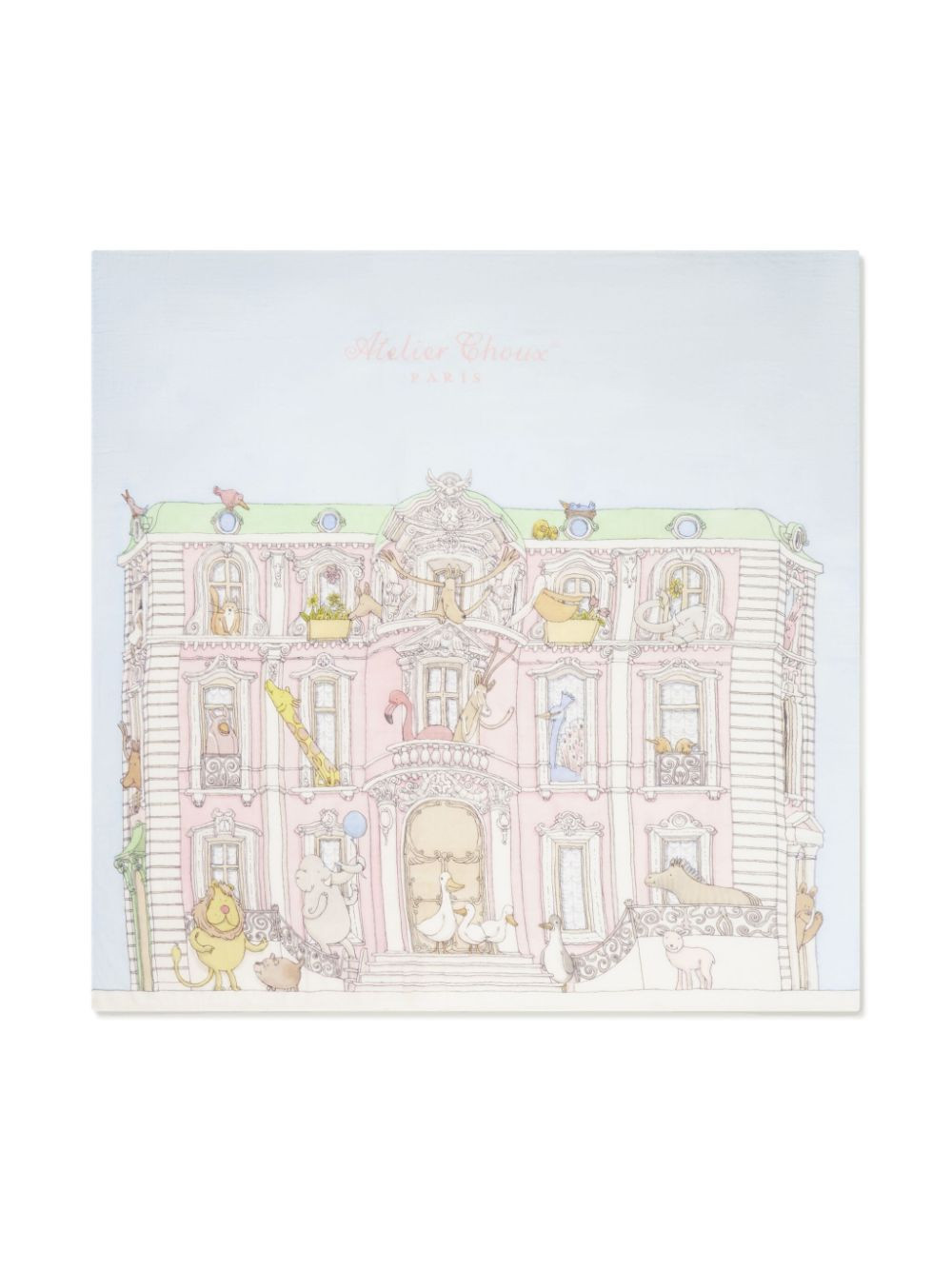 Atelier Choux atelier choux-print blanket - Blue | Farfetch Global