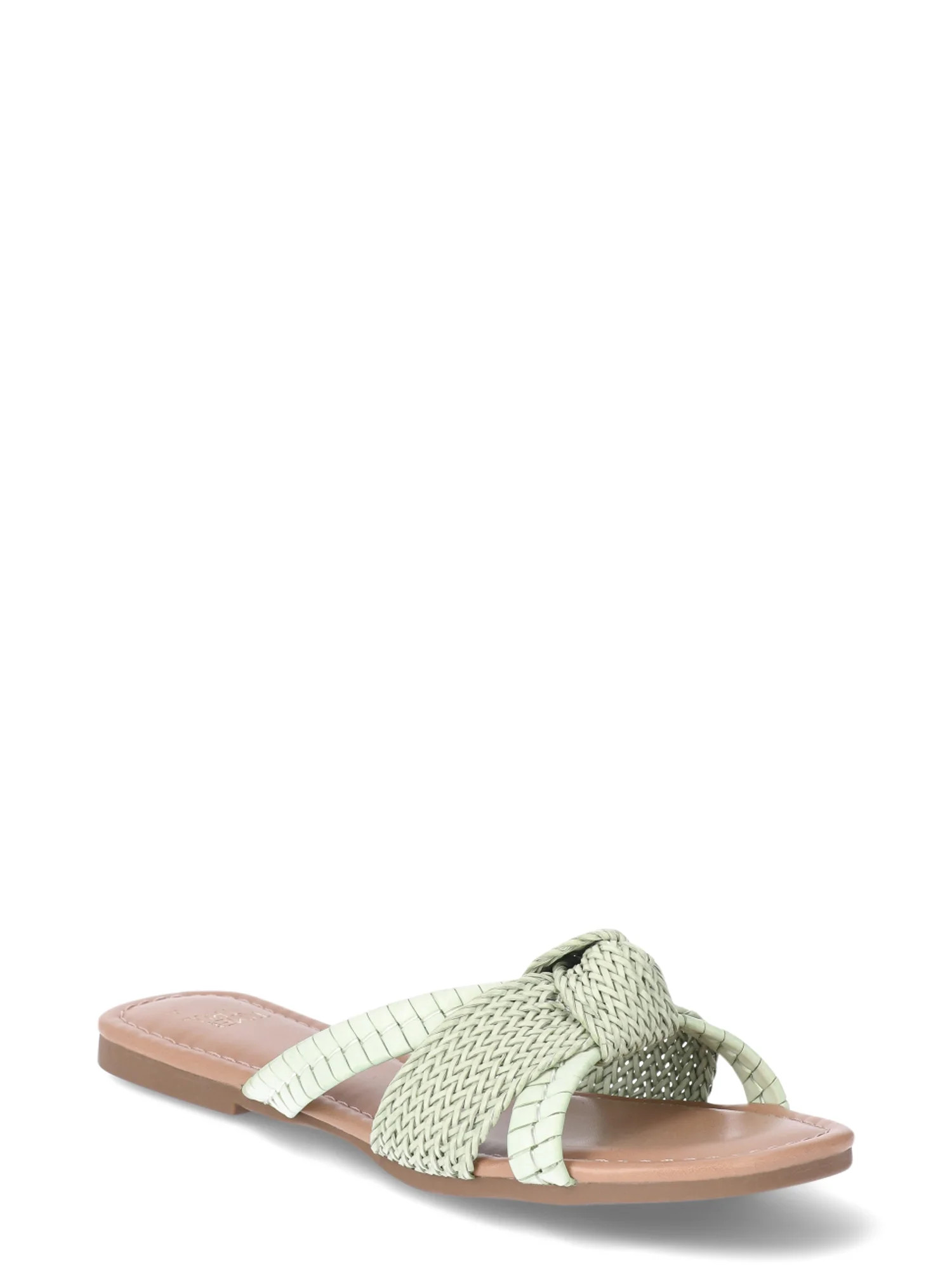 Time and Tru Women's Woven Knot Slide Sandal | Walmart (US)