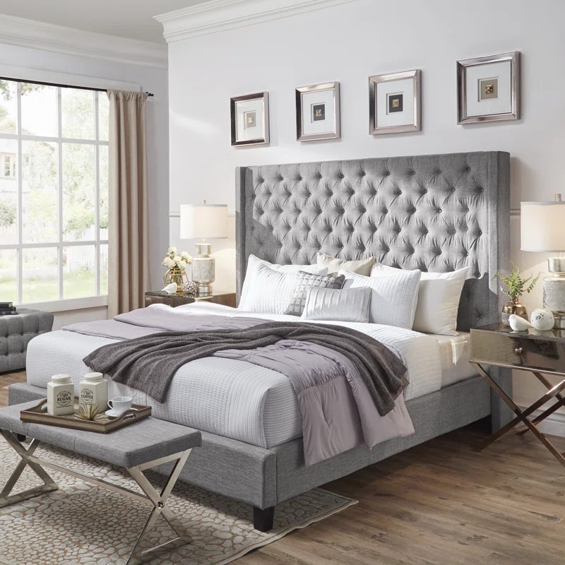 Kian Tufted Upholstered Low Profile Standard Bed | Wayfair North America