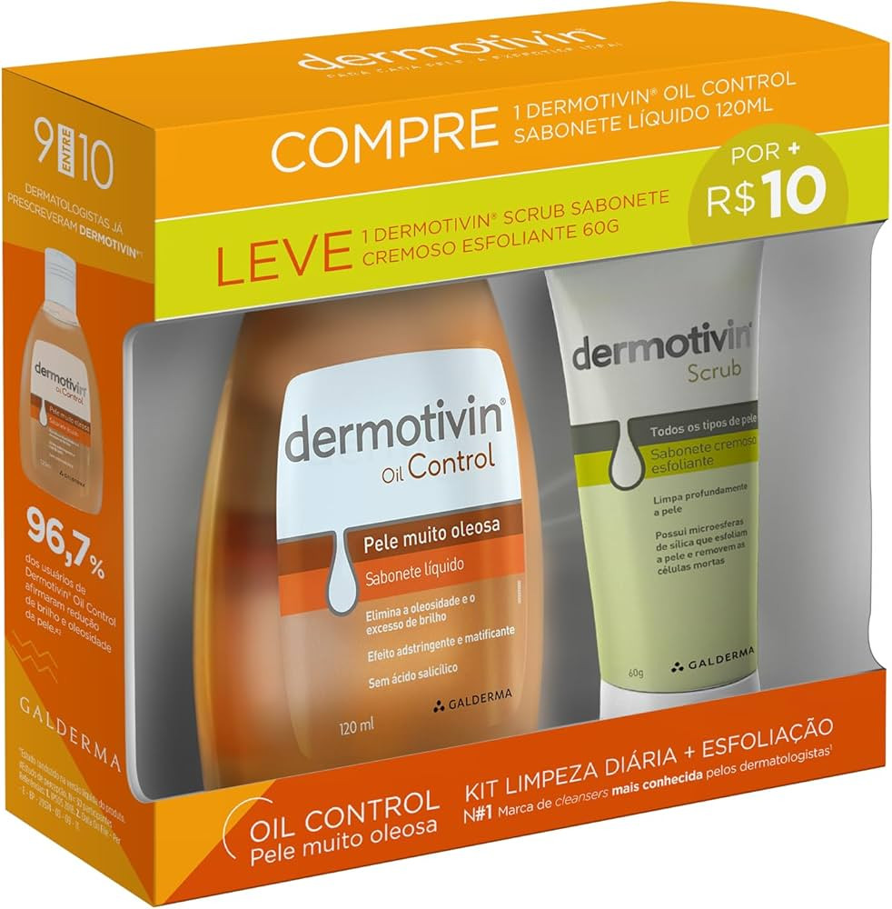 Pack Dermotivin Control 120ml Pague R$10,00 Dermotivin Scrub | Amazon (BR)
