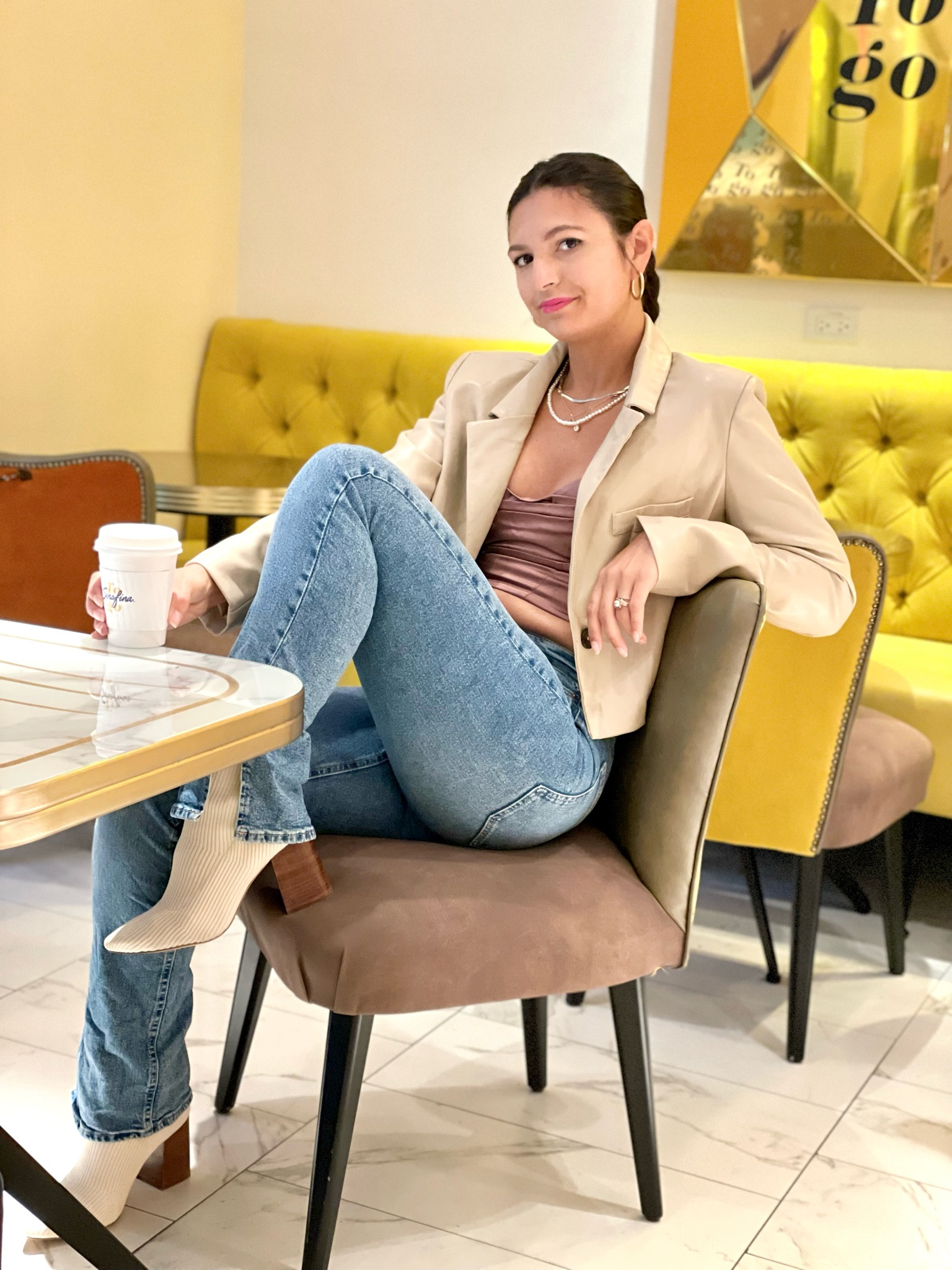 Fall outfit. Work outfit. NYC outfit. Night out outfit. Crop blazer outfit. Jeans outfit. Corset outfit.

#LTKSeasonal #LTKworkwear #LTKshoecrush