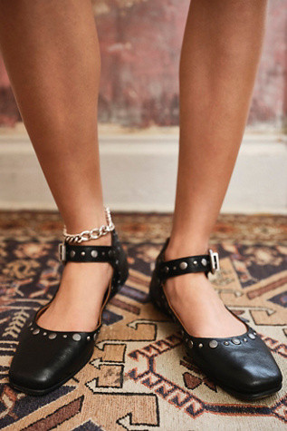 Mystic Mary Jane Flats by Free People, Black, EU 39 | Free People (Global - UK&FR Excluded)