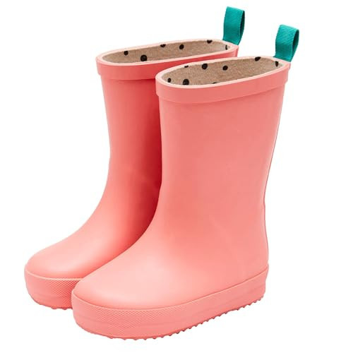 Ten Little Rain Boots for Toddlers & Kids - APMA-Approved Kids Rain Boots for Girls & Boys - Waterproof, Lightweight, Easy-On, Flexible Rubber Toddler Rainboots with Enhanced Traction - Pink, Size 11 | Amazon (US)