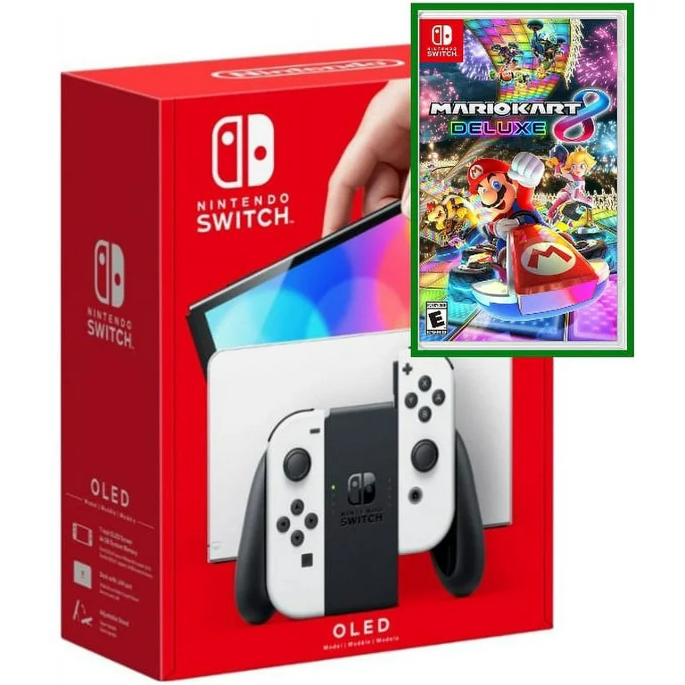 Nintendo Switch – OLED Model W/ White Joy-Con Console with Mario Kart 8 Deluxe Game - Limited B... | Walmart (US)
