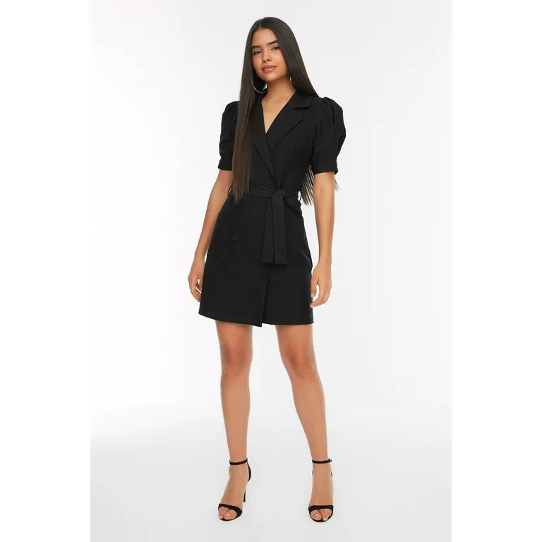 Trendyol Womens Mini Blazer Dress Regular Fit Woven Dress - Walmart.com | Walmart (US)