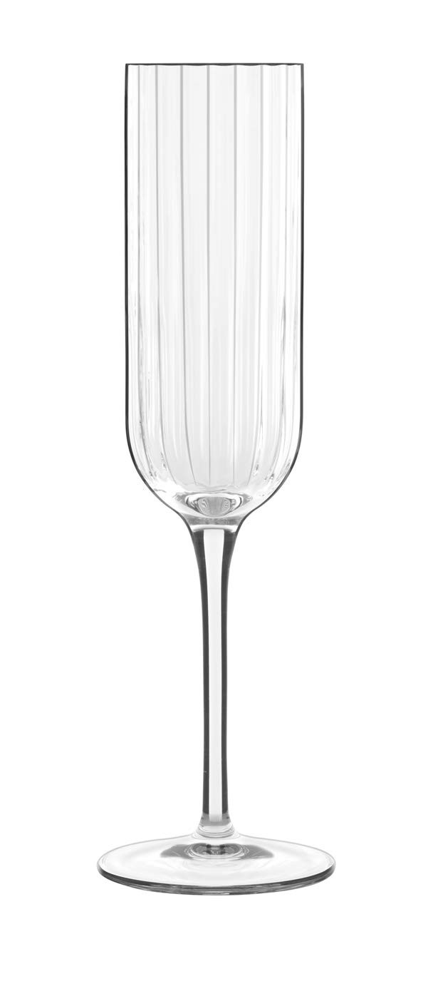Luigi Bormioli 11283/01 Bach 7 oz Champagne Flute (Set of 4), Clear | Amazon (US)