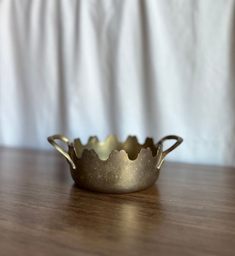 Small Unique Vintage Brass Bowl - Etsy | Etsy (US)
