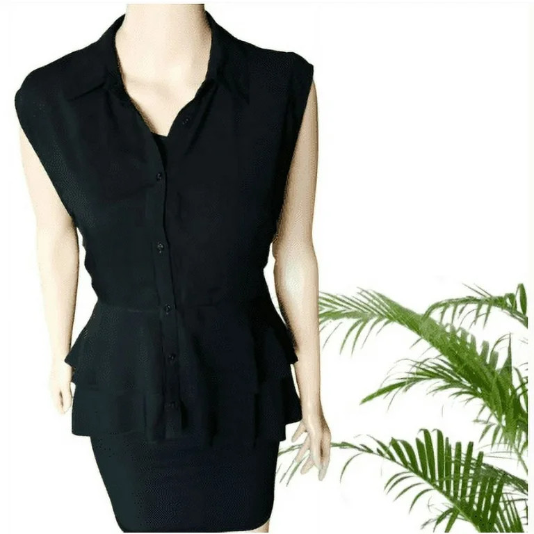 ZARA Women's short sleeves Black Blouse Zara Top Zara Jeans Zara Outfits 2025 Zara Summer Outfits | Walmart (US)