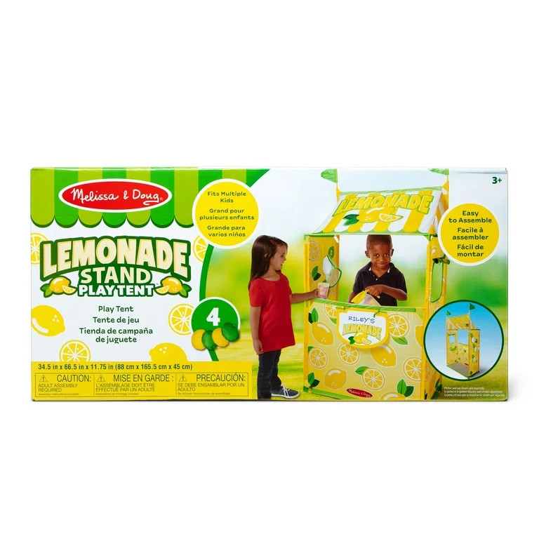 Melissa & Doug Lemonade Stand Play Tent With Beanbag Game, Easy to Assemble, for Toddlers, Presch... | Walmart (US)