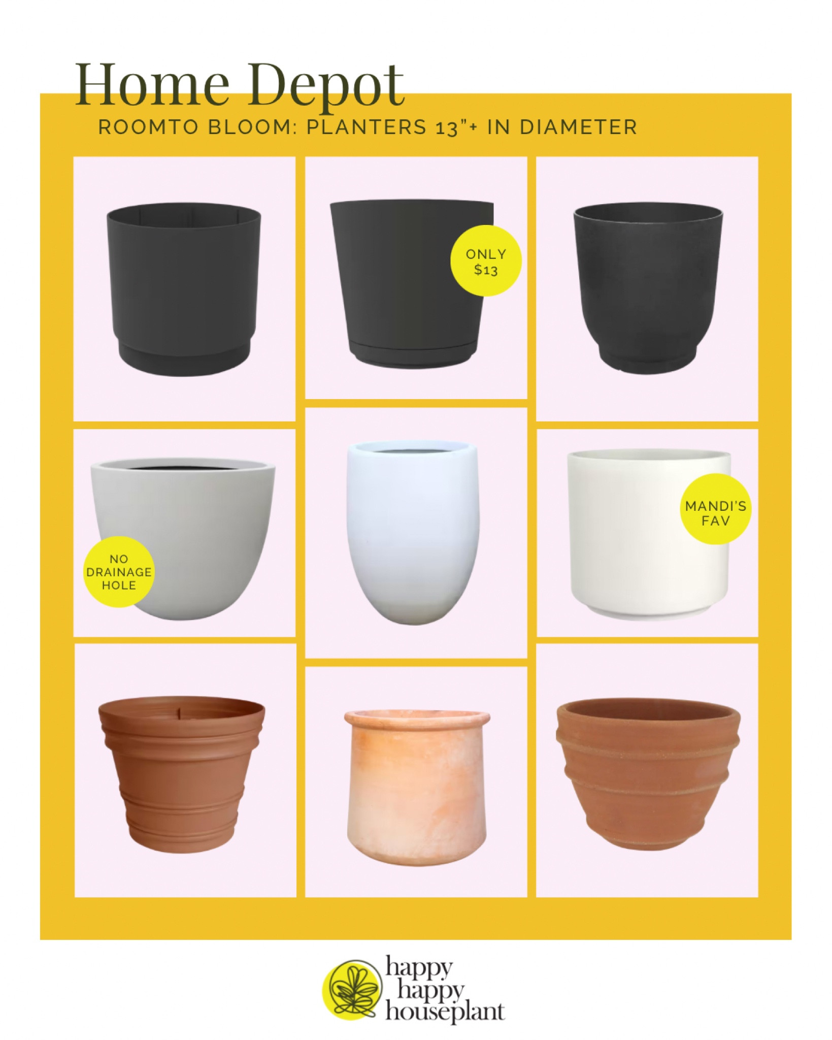 A roundup of my favorite large planters at Home Depot! 

#LTKhome #LTKSeasonal #LTKfindsunder100