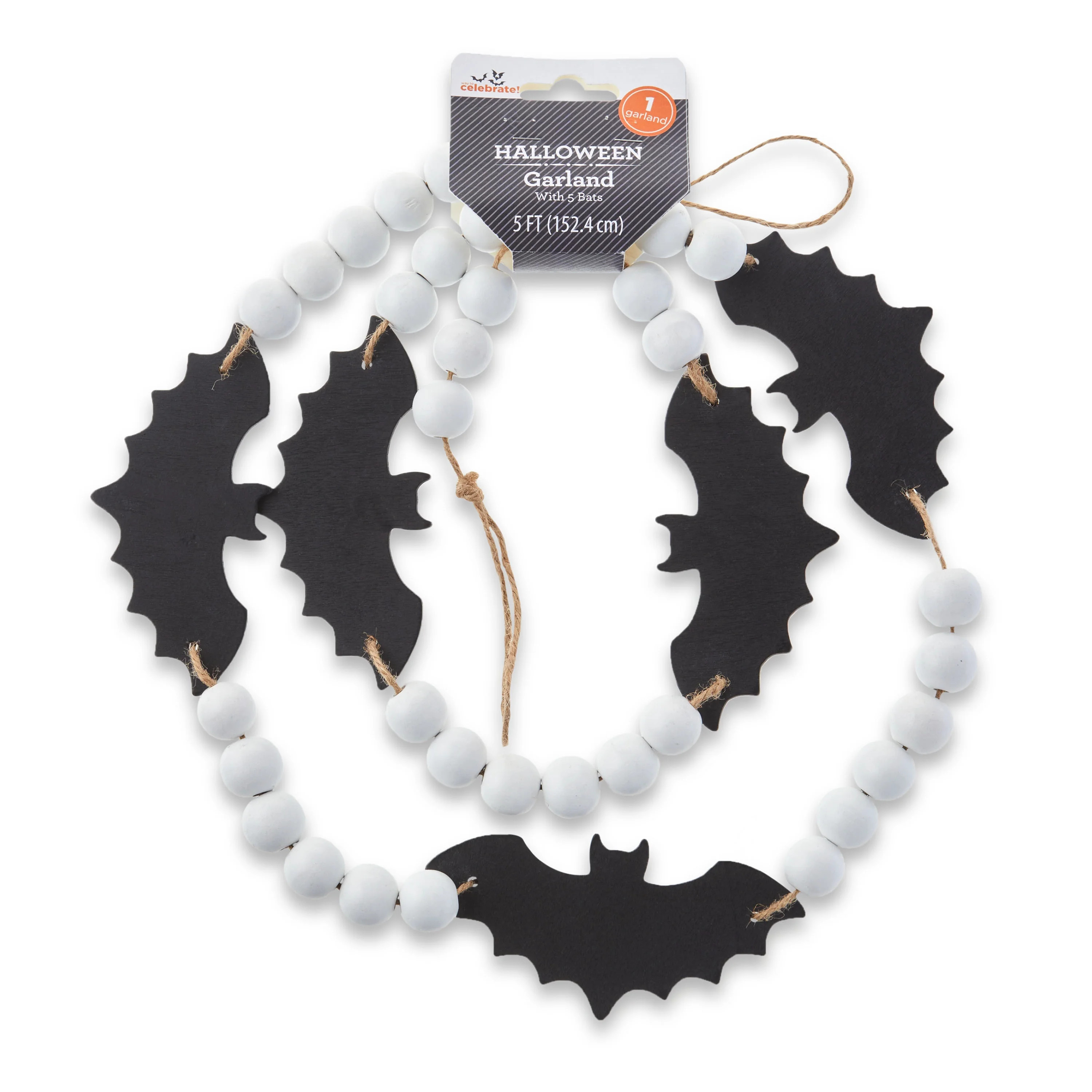 Way To Celebrate Halloween Garland with Bats, 5’ - Walmart.com | Walmart (US)