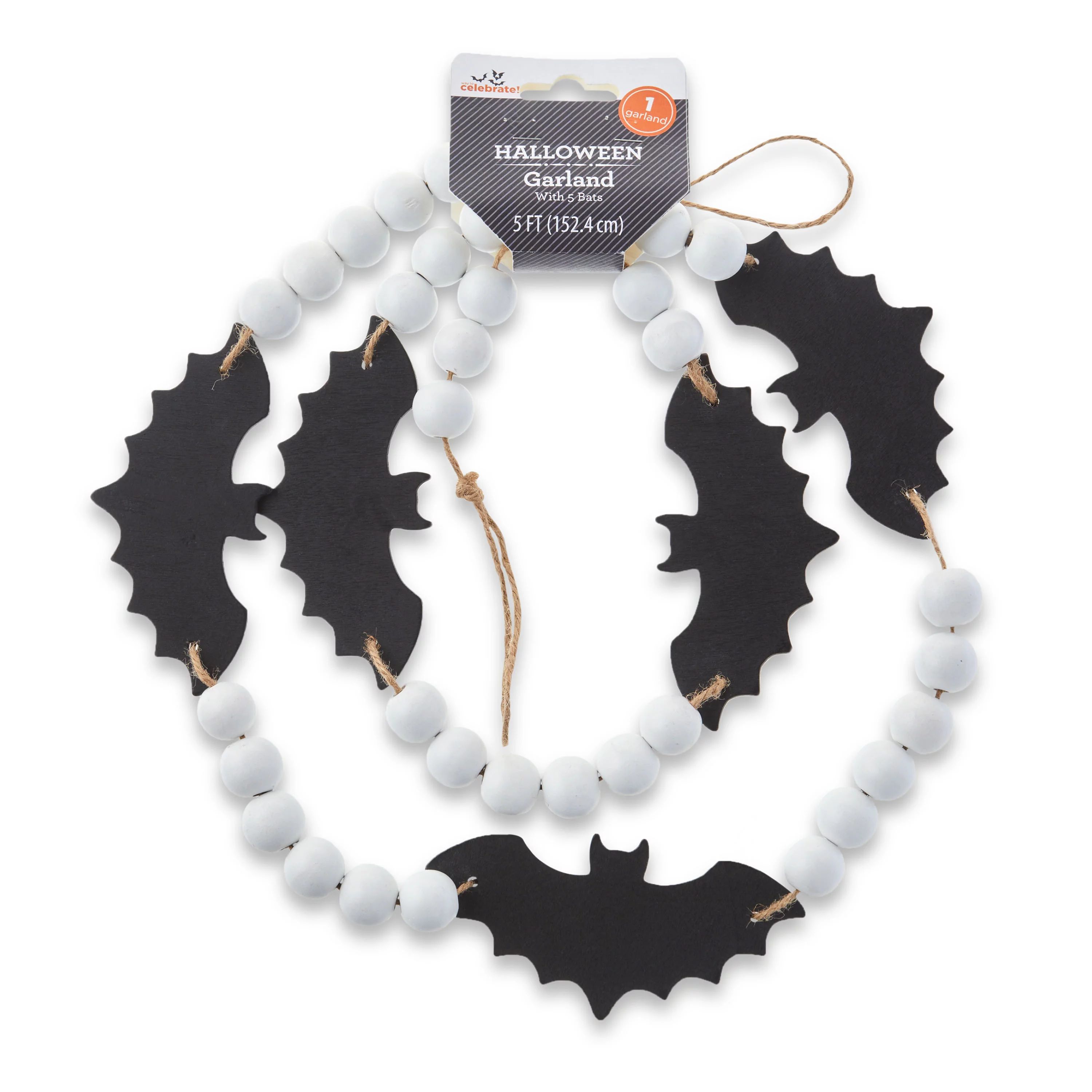 Way To Celebrate Halloween Garland with Bats, 5’ | Walmart (US)
