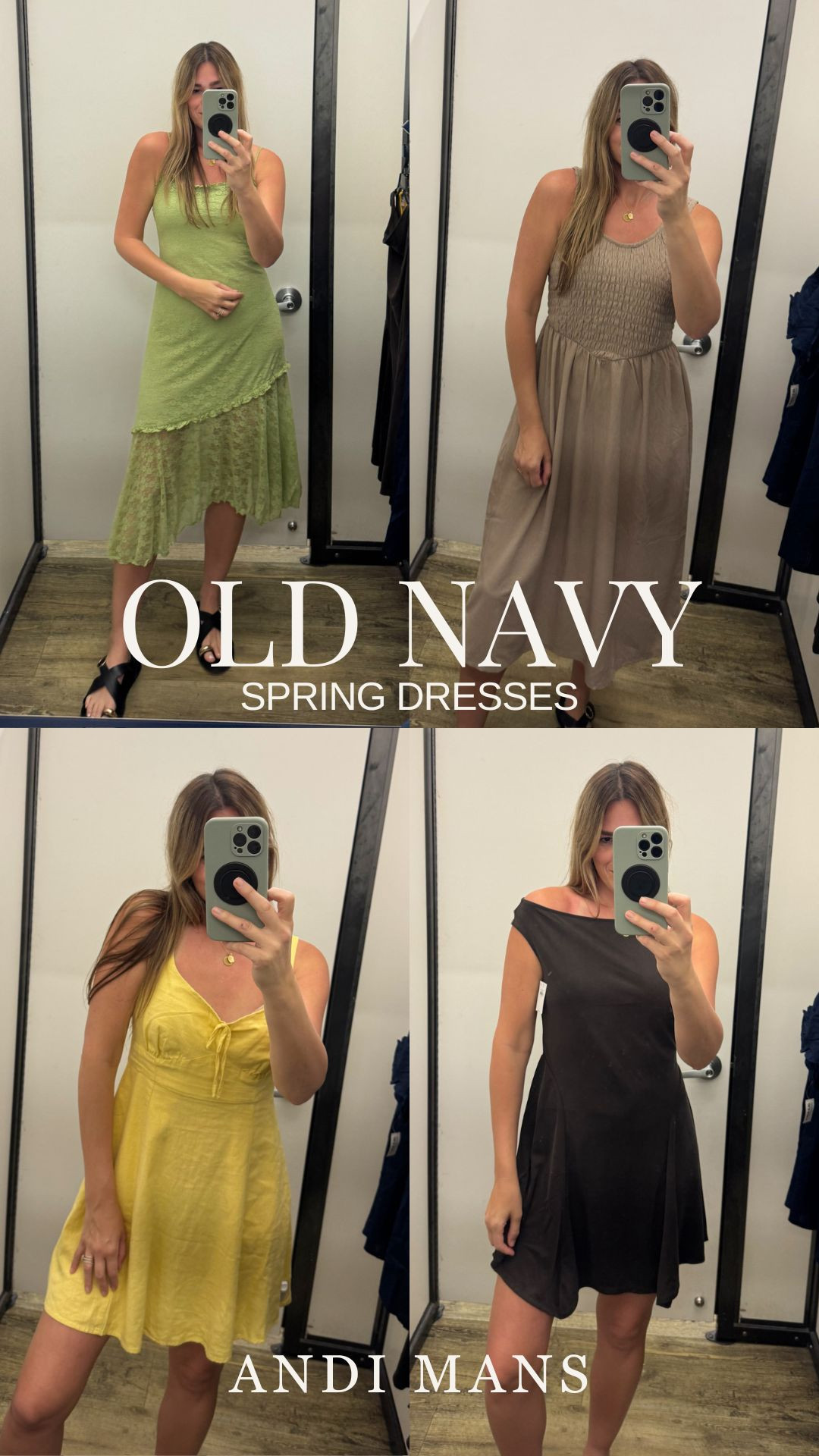 Old Navy spring dresses. These are perfect for spring break, date night, and everything in between. They're also all currently 40% off! 

 #LTKSpringSale #LTKSeasonal #LTKOver40