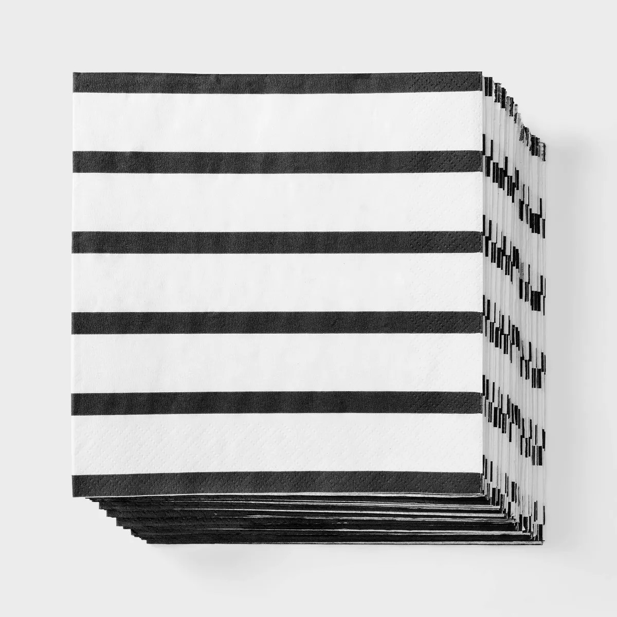 30ct Lunch Napkins Black Striped - Spritz™ | Target