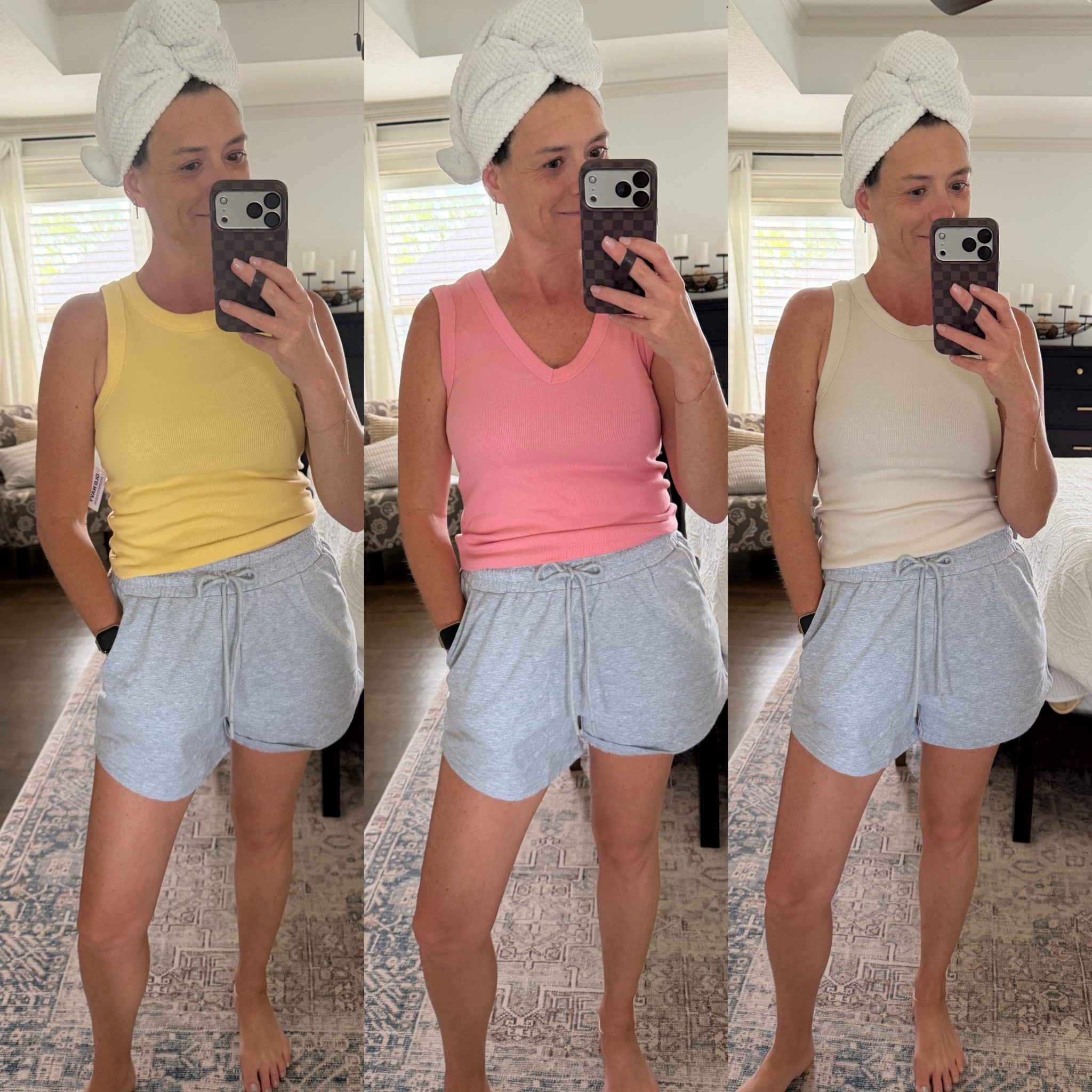 Stocked up on ON tanks when they were $7. I love the high neck but had to try the v-neck too.

#LTKSeasonal