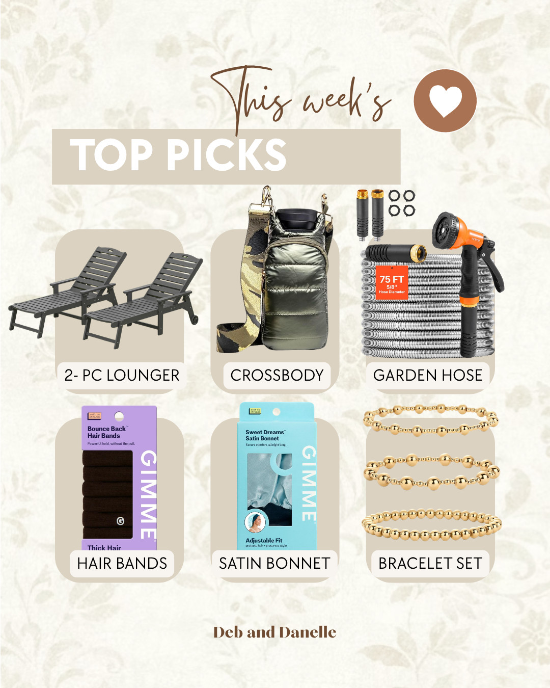 Our most-loved items of the week from @Amazon include an outdoor lounger set, our water bottle crossbody bags, a few of me Gimme hair products, and a metal garden hose.  

 #LTKSeasonal #LTKHome