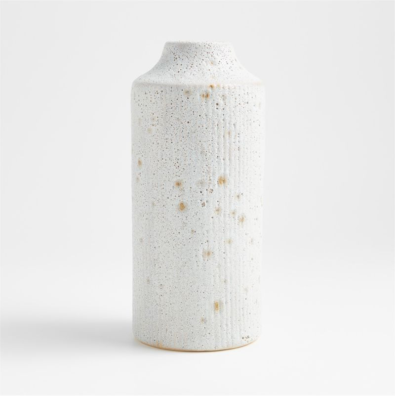 Ema Ceramic White Vase + Reviews | Crate & Barrel | Crate & Barrel